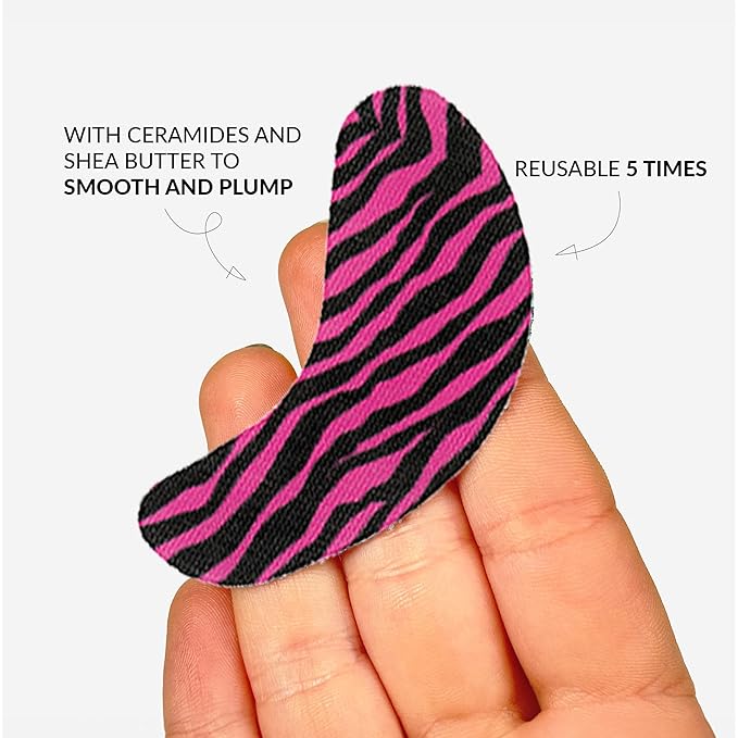 Talika Eye Therapy Patch - Instant Wrinkle Smoothing - Reduces Puffiness - Mask For Puffy Eyes - Reusable 5 times - Limited Edition Leopard Print (Zebra)