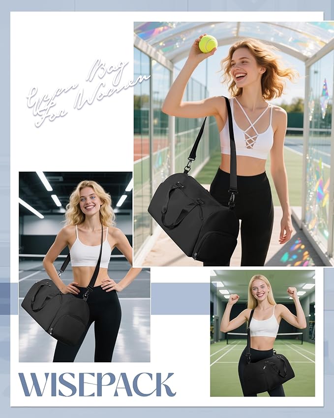 Gym Bag Womens,Travel Duffel Carry on Bag Sport Tote Bag Weekend Overnight Bag