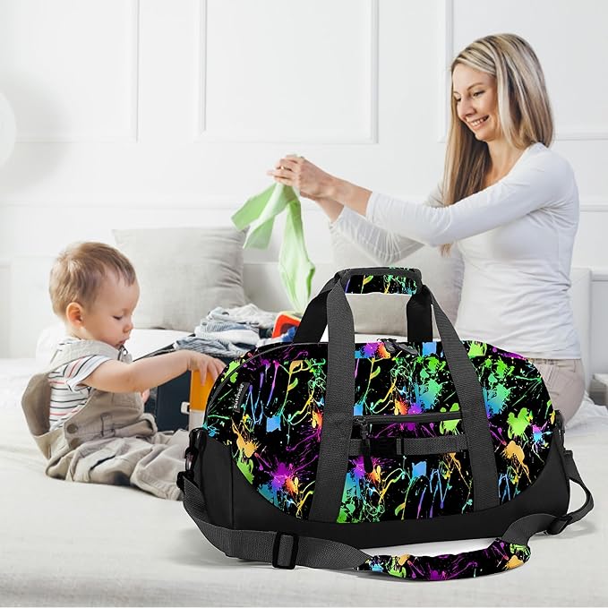 Stumdo Kids Overnighter Duffel Bags for kids, Carry-On Size & Ideal for School Practice or Overnight Travel Weekender Tote for Travel Gym Sport bag for Boys & Girls (11ymao)