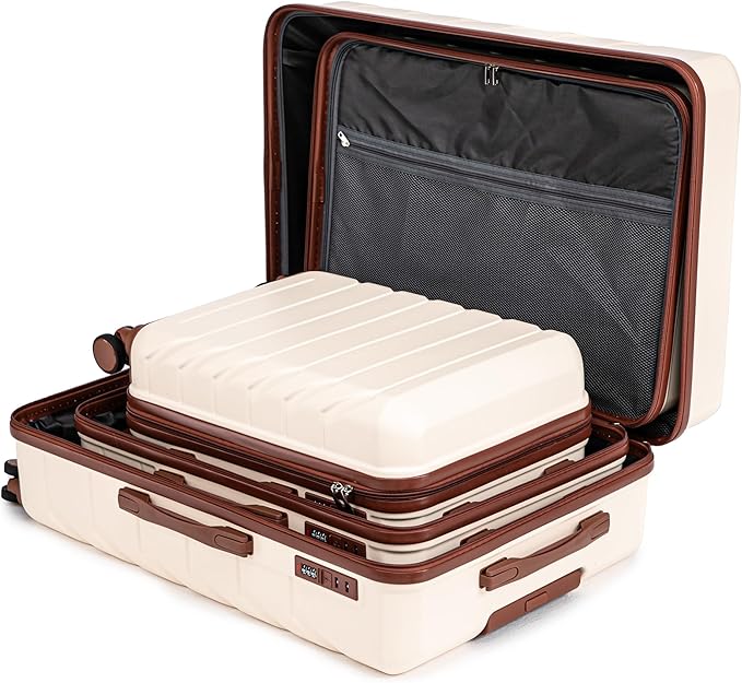 3-Piece ABS Hardshell Suitcase Set Lightweight, Tough & Scratch-Resistant
