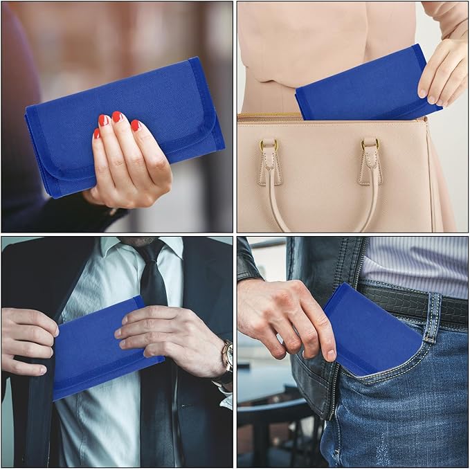 VOCHIC Money Wallet, Money Organizer for Cash with 6 Zippered Pocket Multipack Money Pouch, Cash Bill Organizer, Money Bag Small Travel Money Holder for Budgeting, Receipt and Tips