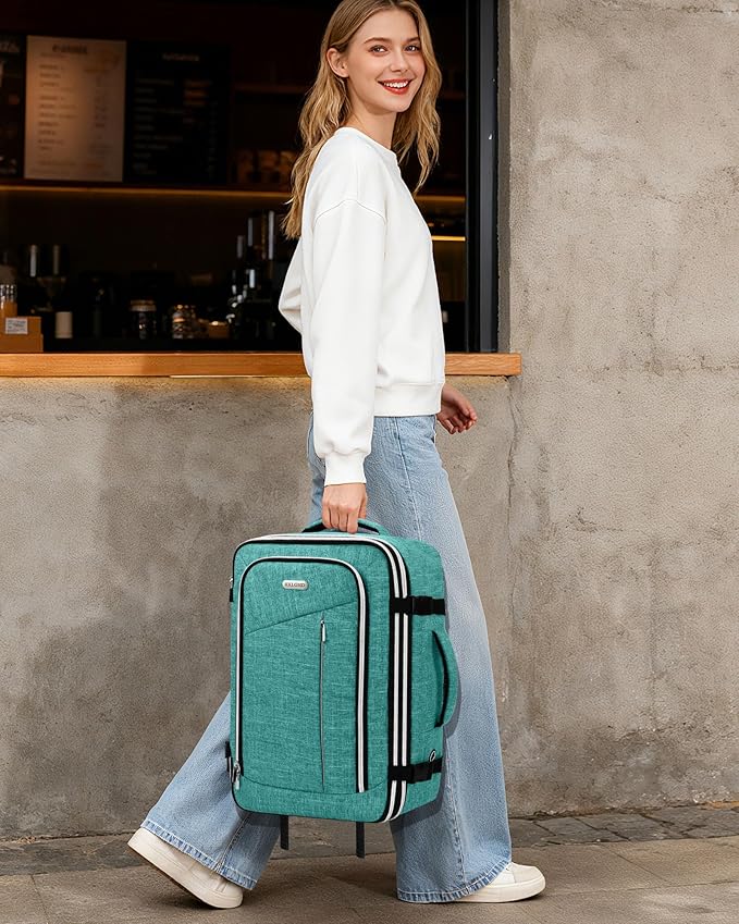 Travel Carry On 17.5" Laptop Expandable Backpack for Men Women, Personal Item Bag Waterproof Airline Approved with USB Charging Hole 3 Packing Cubes, Large Weekender Daypack Business Luggage Suitcase