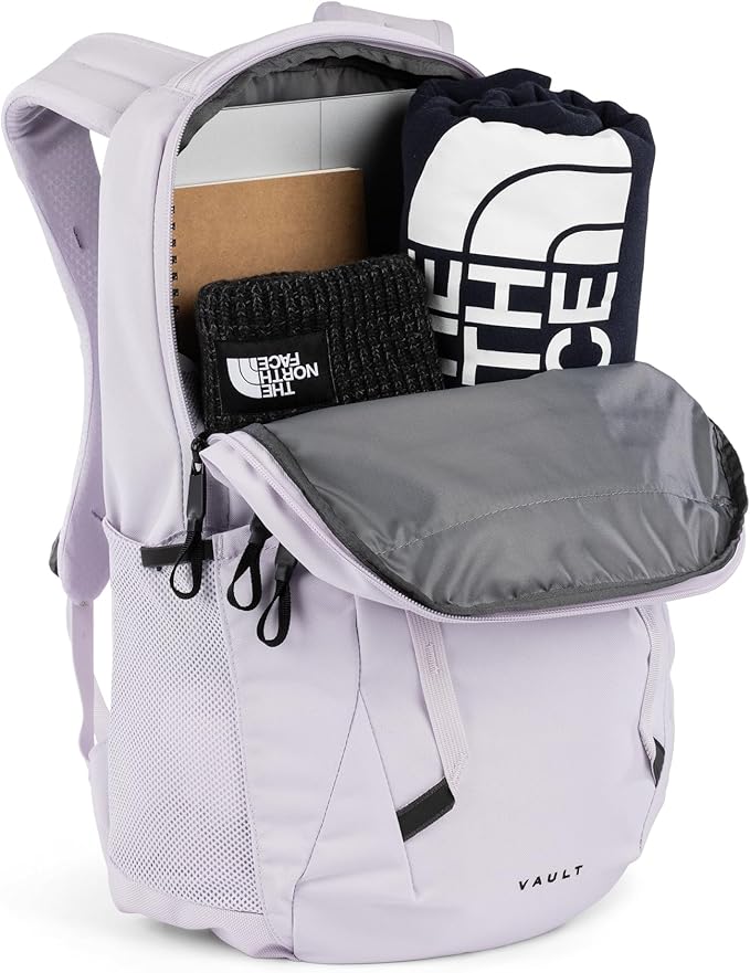 The North Face Women's Vault Everyday Laptop Backpack - Commuter Travel Bag, Water-Repellent, Spacious Main Compartment, Lavendaer Fog, One Size