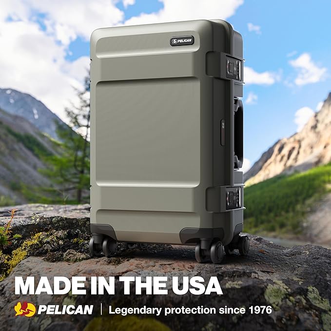 Pelican ATX Luggage - Hardside Carry On Luggage with Wheels - 22 Inch Carry On Bag - Airline Approved (Charcoal)