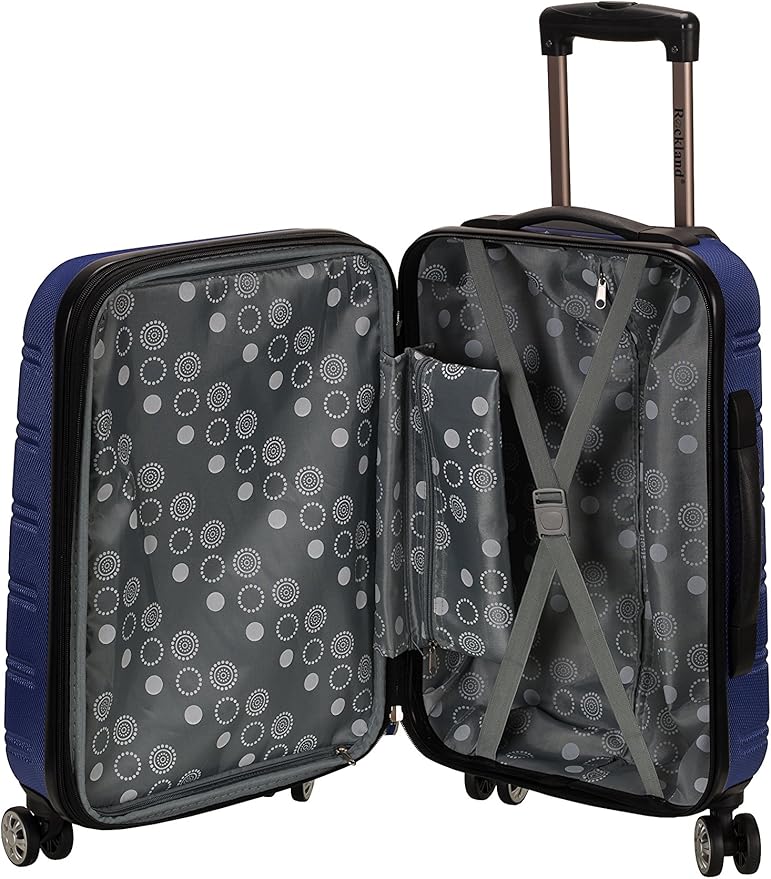 Rockland Melbourne Hardside Expandable Spinner Wheel Luggage, Blue, 2 Piece (20"/28")