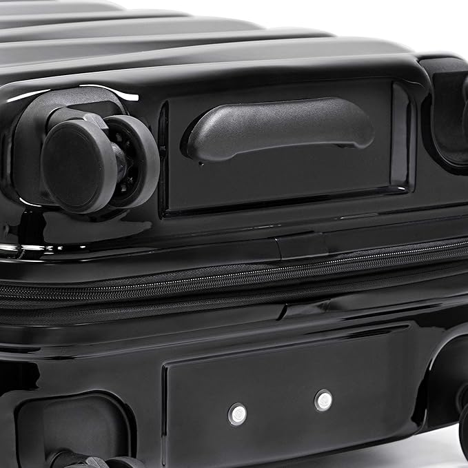 Traveler's Choice Edinburgh II Hardside Spinner Luggage, TSA Lock, Black, 2 Piece Set (21/29)