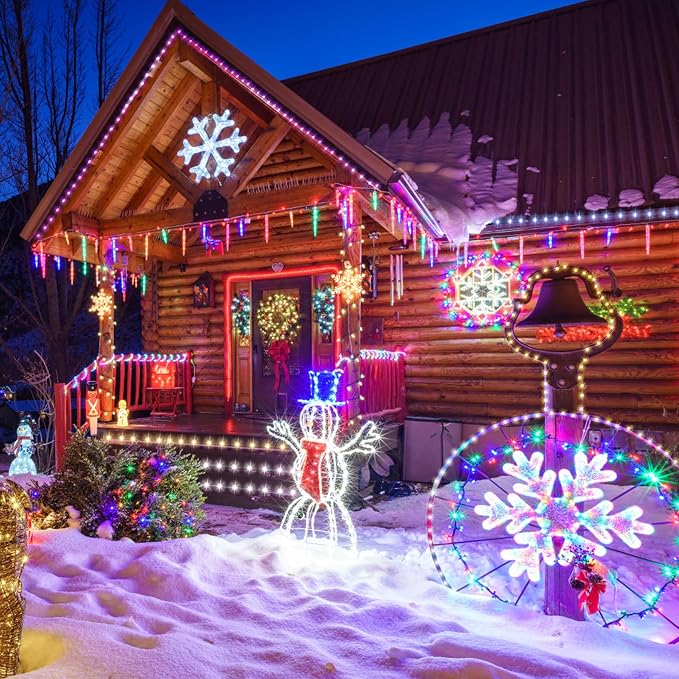 Nazuwke 200Ft Rope Lights Outdoor, 18 Colors Changing 610 LED String Lights | Twinkle Fairy Light Plug in with Remote, IP68 Waterproof Rope Lighting Indoor for Bedroom Patio Christmas Halloween Decor