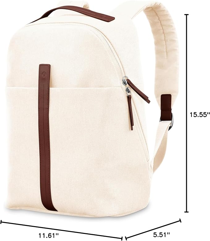 Samsonite Virtuosa Carry-On Travel Backpack with Padded Laptop Sleeve, Off White