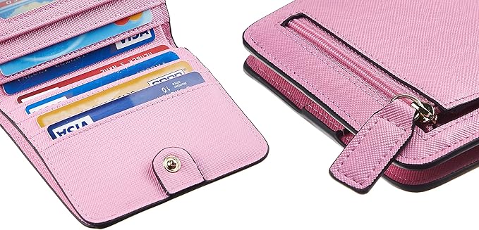 Toughergun Women’s Small Slim Leather Wallet with RFID Protection, Compact Bifold Mini Purse with Clear ID Window