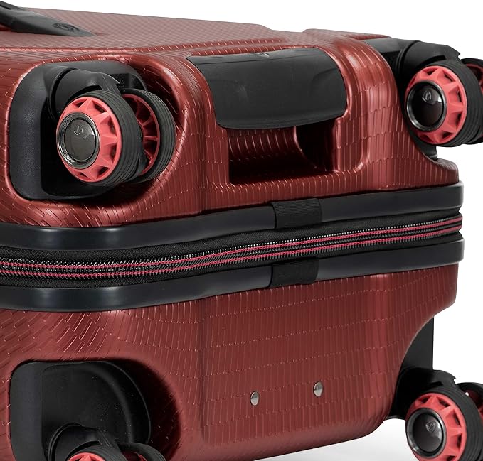 Traveler's Choice Maxporter II Polycarbonate Hardside Trunk with Spinner Wheels, Red, 22-Inch Carry-on Luggage