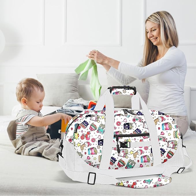 Stumdo Kids Overnighter Duffel Bags for kids, Carry-On Size & Ideal for School Practice or Overnight Travel Weekender Tote for Travel Gym Sport bag for Boys & Girls (11mcbai)