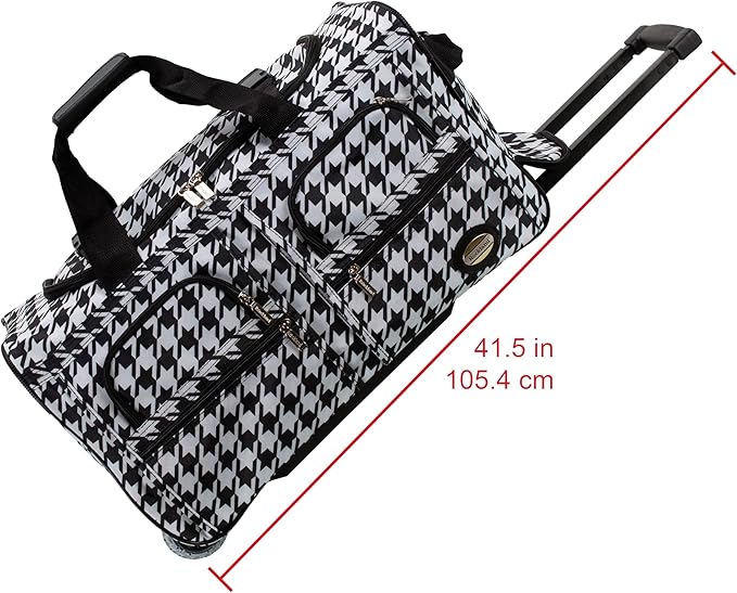 Rockland Rolling Duffel Bag, Black, 22"