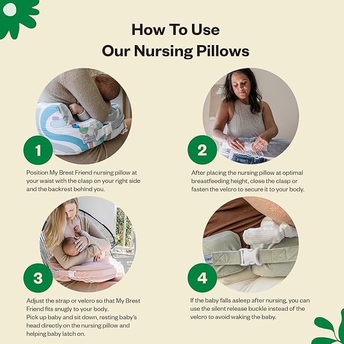 My Brest Friend Inflatable Travel Nursing Pillow for Breastfeeding, Bottlefeeding & Posture Support with Slipcover, Horizon (Pack of 6)