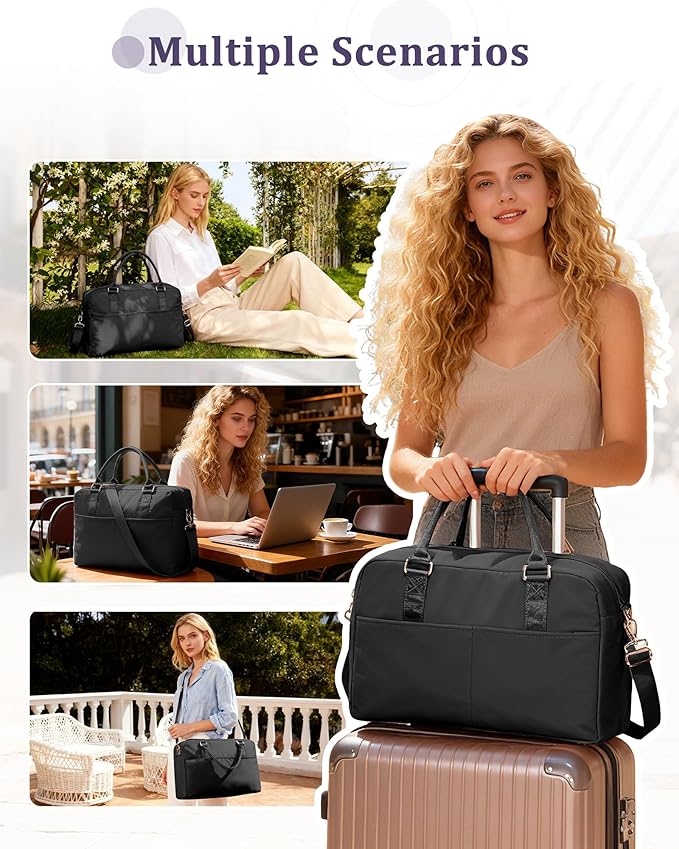 Gym Bag Womens,Travel Duffel Carry on Bag Sport Tote Bag Weekend Overnight Bag