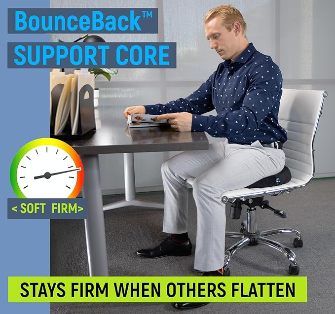 Deluxe Donut Pillow for Tailbone Pain Relief with Machine Washable Water Resistant Cover, Hemorrhoid Pillow for Sitting, Orthopedic Donut Seat Cushion for Bed Sores, Pregnancy, Coccyx, Sciatica