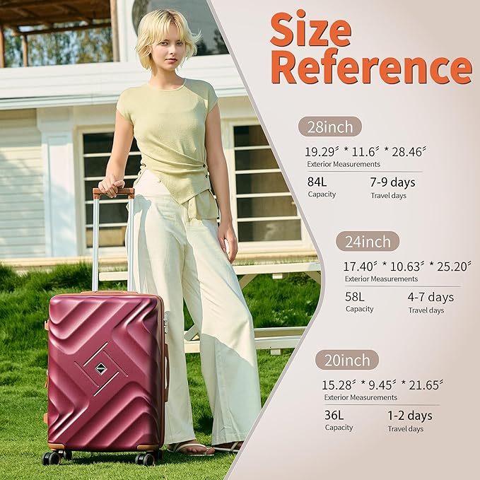 10 piece Luggage Set Expandable Suitcase 22x14x9 Airline Approved Carry on, ABS Hard Case Suitcases with Spinner Wheels,TSA Lock