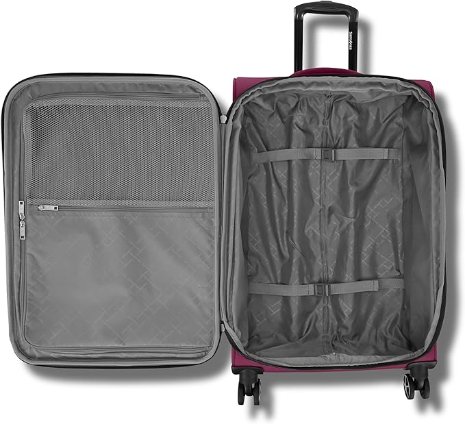Samsonite Saire LTE Softside Expandable Luggage with Spinners | Raspberry | 3PC (CO/MED/LG)