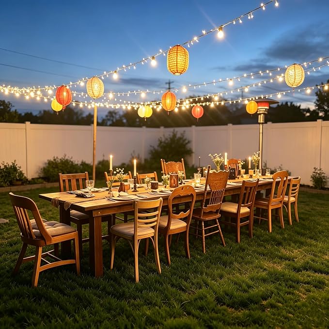 10PCS Paper Lanterns Valentines Day Chinese New Year Spring Festival Lantern,8inches Round Hanging Paper Lanterns with LED Lights,with Tassels Walking Sticks for Wedding Dinner Birthday Party Decor