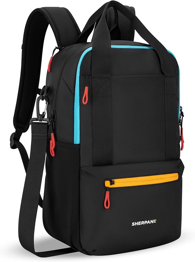 Sherpani Camden, Convertible Backpack, 3 in 1 Tote Bag, 18L Travel Backpack, Crossbody Bag, Cross Body Purse, Travel Gifts, RFID Protection, Fits 13” Laptop (Chromatic)