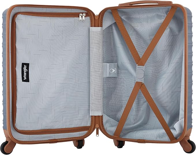 Wrangler 22" Outrider Hardside Carry-On Luggage, Vintage Indigo