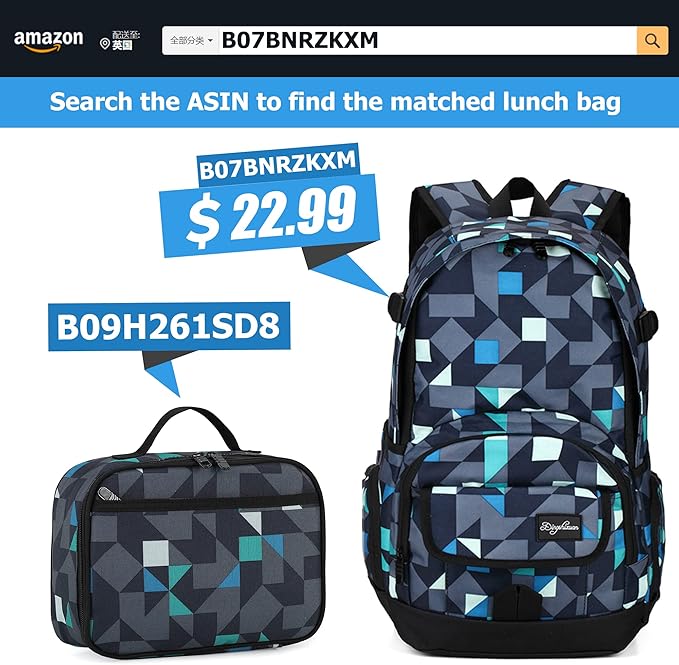 rickyh style School Backpack Travel Bag for Men & Women Lightweight College Back Pack with Laptop Compartmen