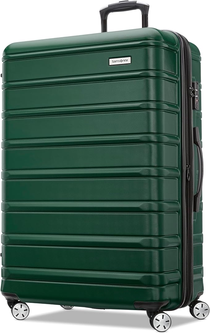 Samsonite Omni 2 Hardside 2 Piece Set - Includes Global Carry-On & Medium Checked Suitcases - 360° Dual Spinner Wheels - Integrated TSA Lock & Expansion - Amazon Exclusive - Emerald Green