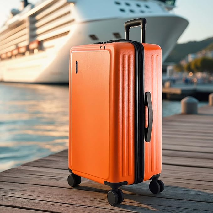 28 Inch Luggage with Spinner Wheels, Hard Shell Suitcase with TSA Locks for Luggage, Travel Large Suitcase, Expandable Hard Shell Suitcases, Orange