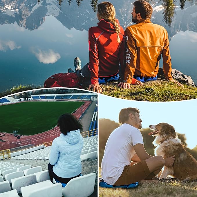 ONTYZZ Inflatable Seat Cushion Lightweight Airplane Seat Cushion Stadium Seat Travel Cushion for Climbing Hiking Office Airplane