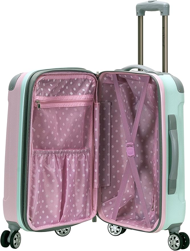 Rockland London Hardside Spinner Wheel Luggage, Mint, Carry-On 20-Inch