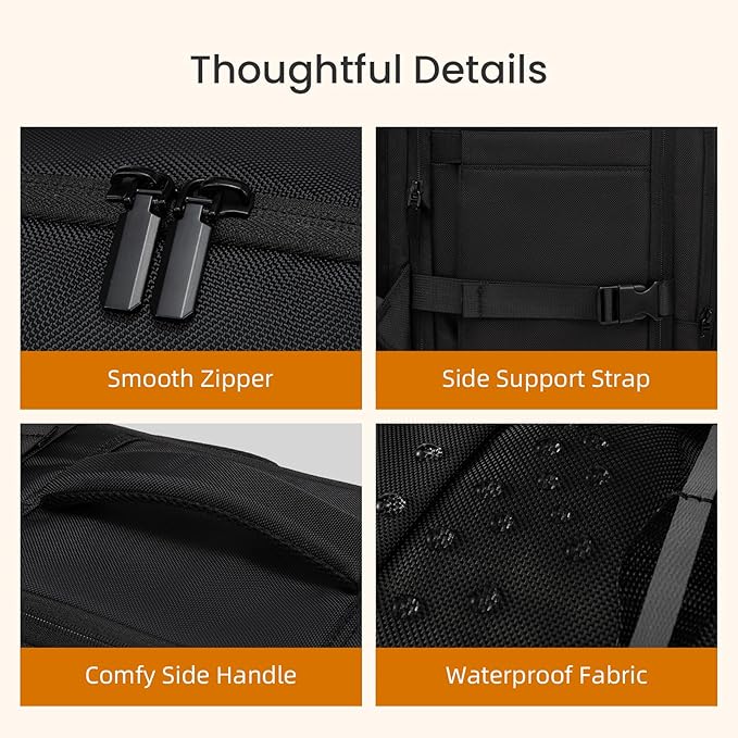 LOVEVOOK Travel Carry on Backpack for Men Women,Expandable 40L Extra Large Travel Laptop Backpack,Water Resistant Durable TSA Airline Approved Business College Carry on Bag Fit 17 Inch Computer,3 Pcs