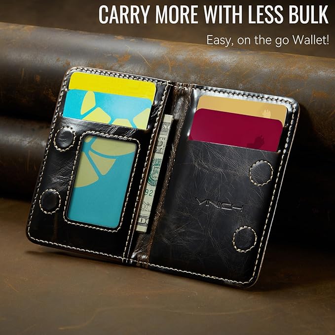 Vinich for MagSafe Wallet Magnetic RFID Blocking Card Holder Compatible with MagSafe Phones and Cases, Strong Magnet Minimalist Phone Wallet for iPhone 17/16/15/14/13/12/Pro/Max/Plus, Luxury Coffee