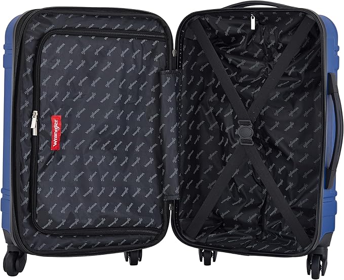 Wrangler 20" Astral Hardside Carry-On Luggage, Classic Blue