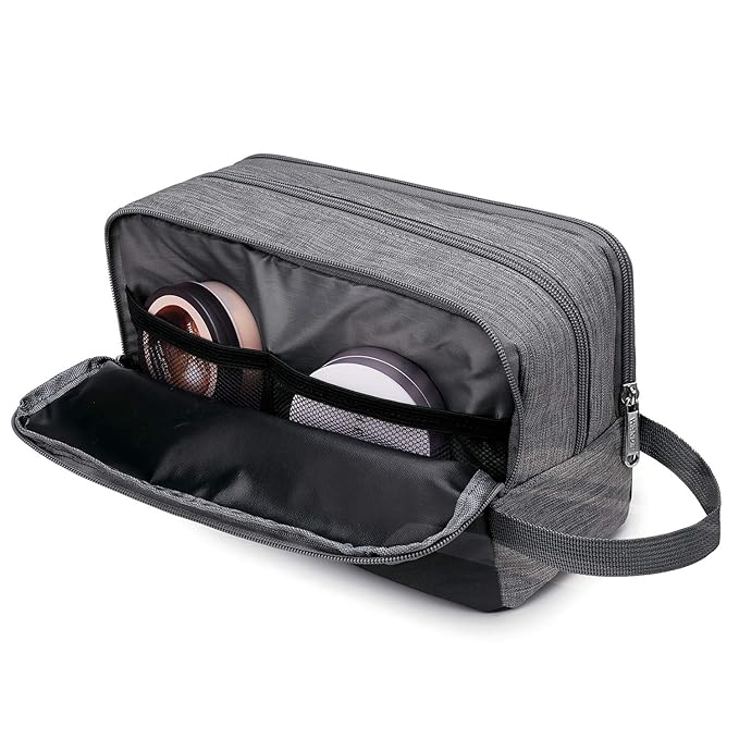Toiletry Bag for Men Hanging Dopp Kit Water Resistant Shaving Bag Small Toiletry Bag for Traveling (Denim Grey)