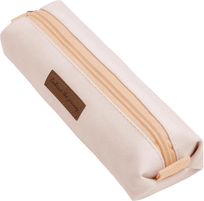 Mr. Pen- Cute Pencil Case Pouch, Beige Color, Multipurpose Canvas Bible Pencil Pouch