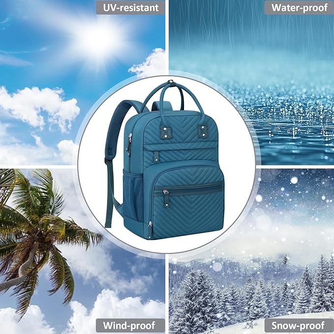 Tenot Baby Diaper Bag Backpack Tote for Women Large Capacity with Insulated Pockets Multifunctional Waterproof Diaper Bags For Baby Girl Boy Mama Maternity Travel Bag Peacock Blue