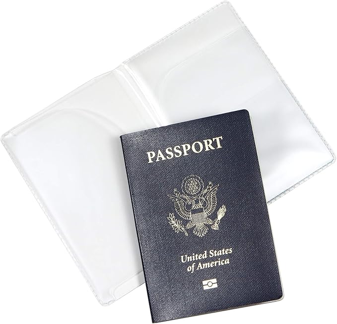 Millennial Essentials unisex-adult Waterproof Clear Passport Cover Plastic Passport Protector Vinyl ID Card Protector Case Holder Travel Pack of 6,