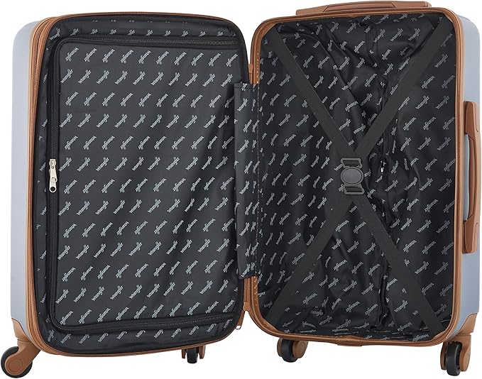 Wrangler 22" and 18" Heartland 2-Piece Carry-On Luggage Set, Vintage Indigo