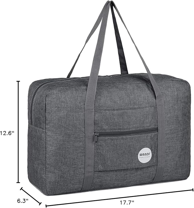 WANDF For Spirit Airlines Personal Item Bag 18x14x8 Travel Duffel Bag Underseat Foldable Carry-on Luggage for Women