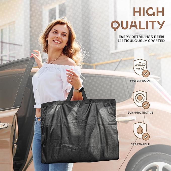 Lazebox 60 inch Garment Bags for Closet Storage and Travel with Zipper Pocket, Heavy Duty Waterproof Hanging Suit Bag with Handles for Suits, Coats, Jackets, Shirts, 1 pack