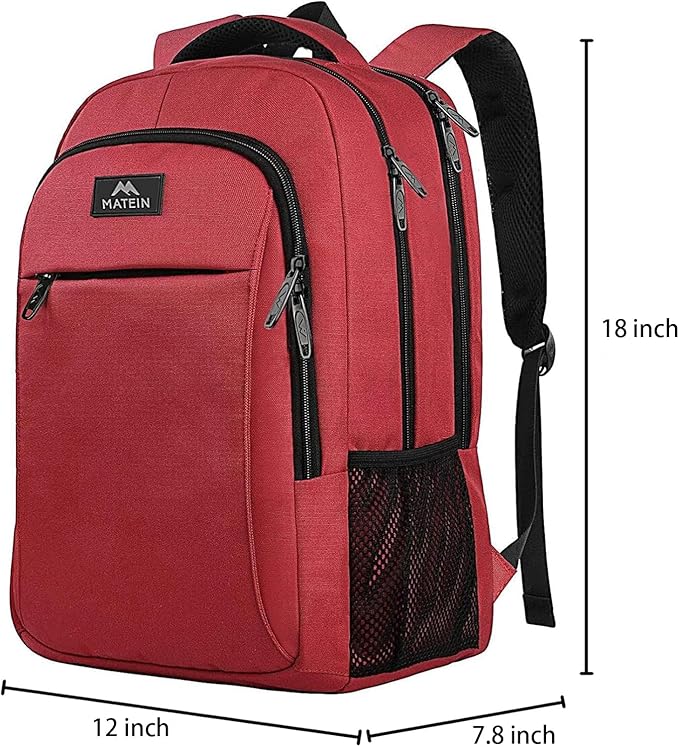 MATEIN Laptop Backpack for Womens, School Backpack with USB Port for Student Supplies and College Accessories, Water Resistant Travel Daypack Cute Book Bag for Teens and Ladies Fit 15.6 In Computer
