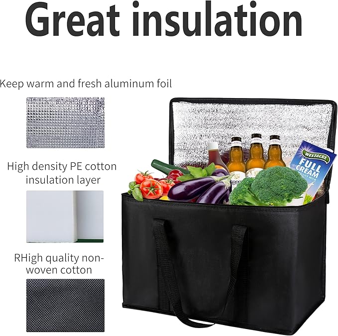 musbus Extra Insulated Food Delivery Bag Cooler Bags Keep Food Warm Catering Therma for doordash Catering cooler bags keep food warm catering therma catering shopper accessories hot XL