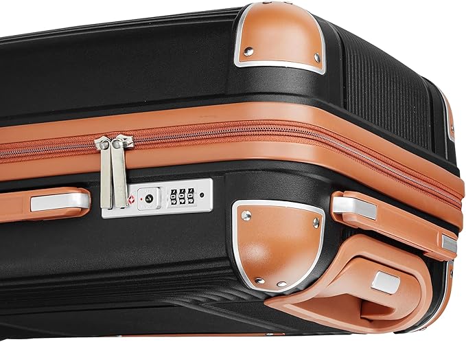 3 Piece Carry On Luggage Set with Expandable Duffel & Toiletry Bag, 20 Inch PP Hardshell Suitcase with YKK Zippers & Reinforced Corner Guards, Lightweight Spinner Wheels with TSA Lock (Black)