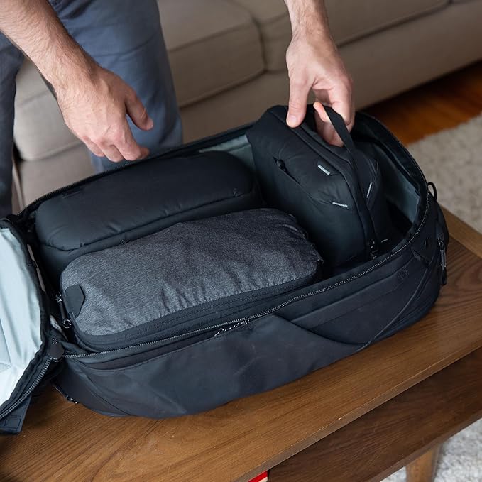 Peak Design Packing Cube, Charcoal, Weatherproof Luggage Cube with Dual Compartment Organization, Expansion and Compression, Zipper Opening, Travel Organizer for Men and Women, Size S
