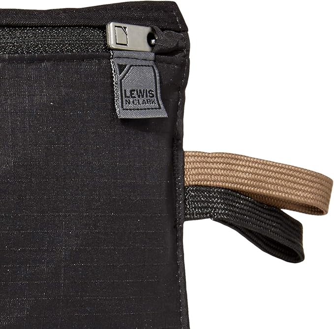 Lewis N. Clark RFID Blocking Money Belt Travel Pouch + Credit Card, ID, Passport Holder for Women & Men, Black, One Size