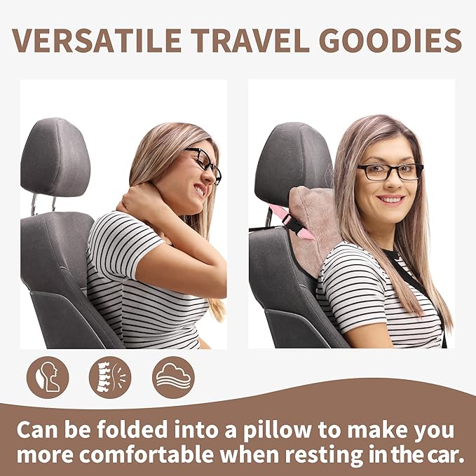 Tirrinia Travel Portable Blanket with Feet Pocket Airplane Office Poncho 4 in 1 Zippered Front Pocket Premium Cozy Fleece Blankets with Built-in Bag