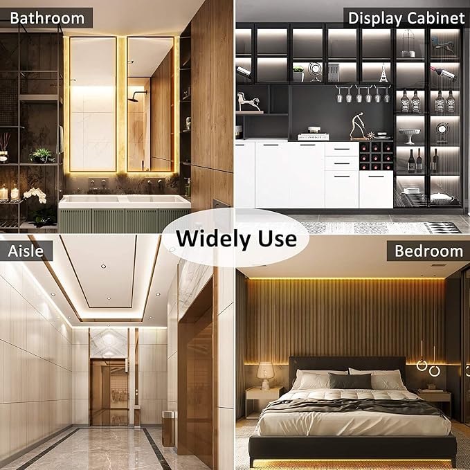 PAUTIX COB LED Strip Light CCT Tunable White IP65 Waterproof,CRI90+ 16.4ft/5m 2700K-6500K Dimmable 24V LED Tape Light,for Under Cabinet Bedroom Kitchen DIY Lighting(Adapter&Controller NOT Included)