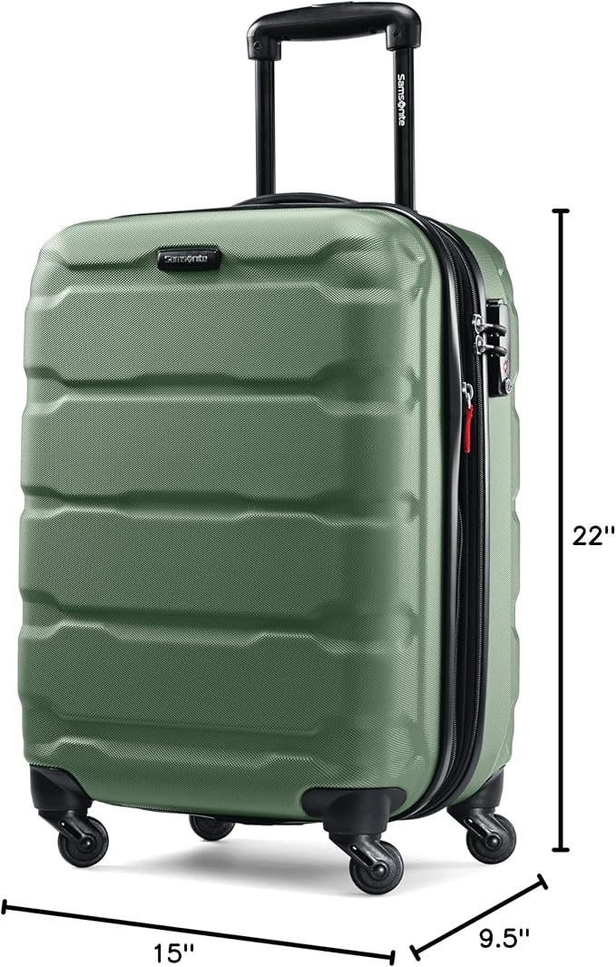 Samsonite Omni PC Hardside Expandable Luggage with Spinner Wheels, Carry-On 20-Inch, Army Green