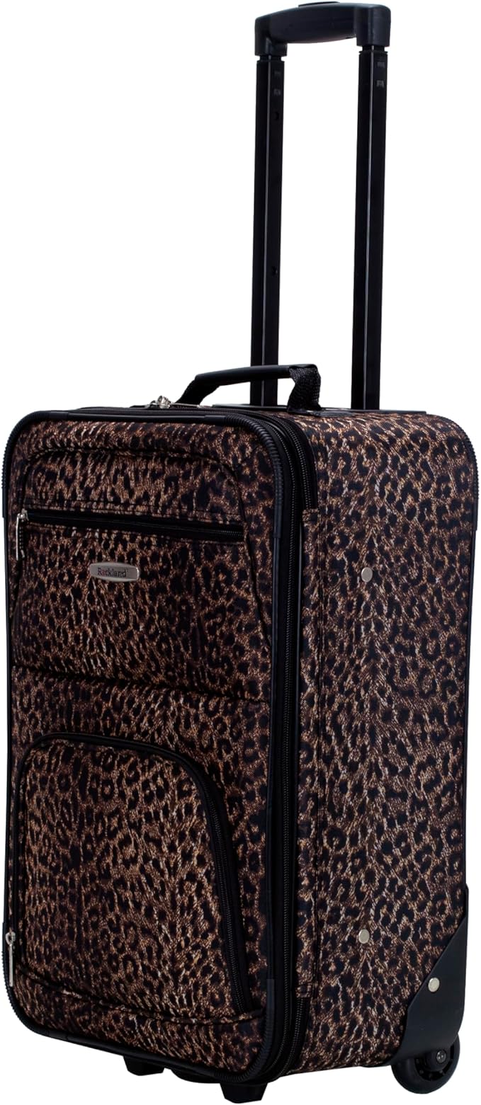 Rockland Fashion Softside Upright Luggage Set, Leopard, 2-Piece (14/19)