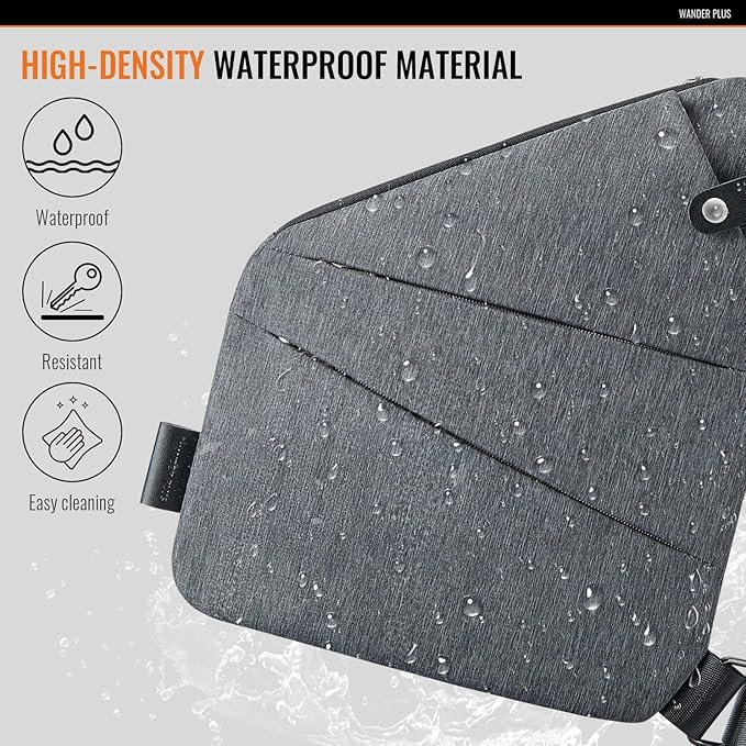 WANDER PLUS® Anti Theft Crossbody Bag, Shoulder Bag Anti-theft Design for Travel, Sport, Work