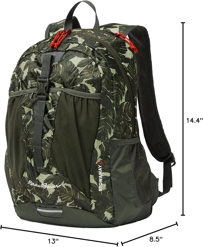 Eddie Bauer Stowaway Packable Backpack | Travel | Outdoor | Lightweight | Foldable | Durable | Ripstop Polyester | 30L - Dark Loden